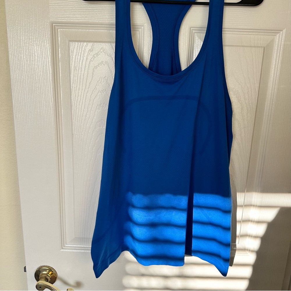 Lululemon swiftly Tech race tank top blue size 12